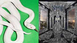 Capas de Private Music, do Deftones, e Skeletá, do Ghost (Fotos: Divulgação)