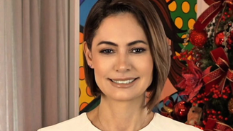 Michelle Bolsonaro em pronunciamento de Natal