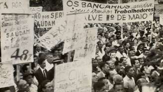 Manifestação de trabalhadores no Rio de Janeiro em 1961