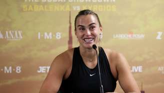 Sabalenka concedeu entrevista coletiva após o jogo