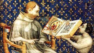 Jean de Vaudetar oferecendo uma Bíblia a Carlos V