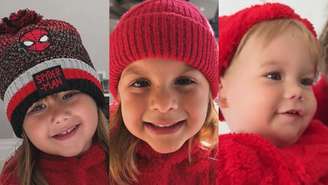 Virginia chama atenção ao mostrar os três filhos com looks combinando