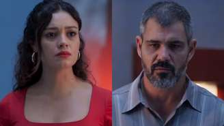Gerluce (Sophie Charlotte) e Jorginho (Juliano Cazarré) de Três Graças (Reprodução/TV Globo)