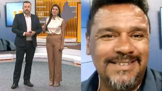 Salutiel Filót e Isabella Chaboudt falaram no Inter TV 1 sobre Caio Álex, repórter que faleceu (Reprodução/Inter TV)