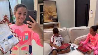 Rayssa Leal descobre que vai ganhar mais um irmão