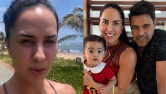 Graciele Lacerda e Zezé Di Camargo com a filha, Clara