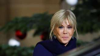 Brigitte Macron, esposa do presidente francês Emmanuel Macron, no Palácio do Eliseu, em Paris, França, em 8 de dezembro de 2025.