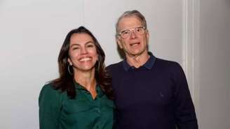 Ana Paula Araújo e técnico Bernardinho