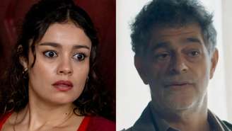 Gerluce (Sophie Charlotte) e Rogério (Eduardo Moscovis) de Três Graças (Reprodução/TV Globo)