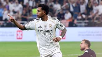 Rodrygo comemorando segundo gol do Real Madrid