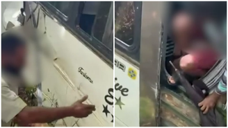 Ônibus cai em ribanceira e passageiros saem pelas janelas no litoral da Bahia