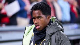Endrick durante jogo do Real Madrid