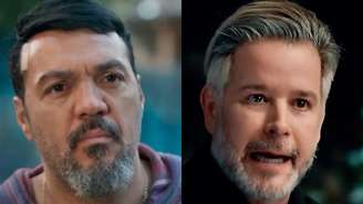 Misael (Belo) e Ferette (Murilo Benício) de Três Graças (Reprodução/TV Globo)