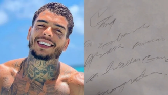 Mãe de MC Kevin mostra nas redes carta psicografada do filho / Reprodução: Instagram