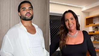 Lucas Guedez e Margareth Serrão, mãe de Virginia