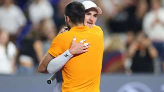 Alcaraz e Fonseca durante torneio exibição