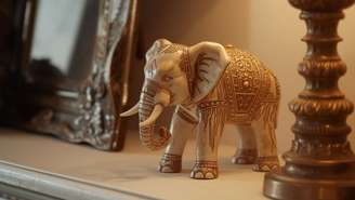 Descubra por que o elefante de decoração costuma ficar de costas para a porta, o que ele simboliza no Feng Shui e como usar de amuleto 