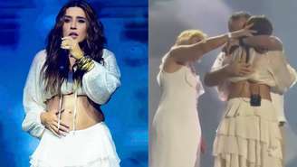 Lauana Prado e os pais