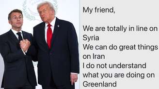 Trump divulga mensagem privada de Macron