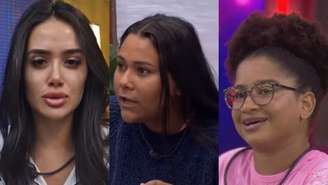 Jordana, Chaiany e Milena no BBB 26 (Reprodução/TV Globo)