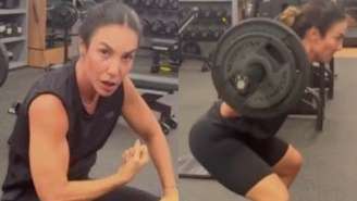 Ivete Sangalo mostra treino intenso na academia