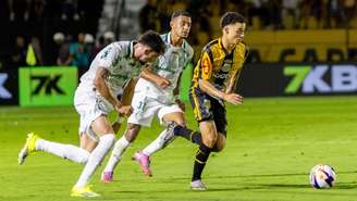 Lance do jogo entre Palmeiras e Novorizontino