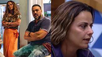 Consuelo (Viviane Araújo), Misael (Belo) em Três Graças e Viviane em A Fazenda 5 (Reprodução/TV Globo/Record)