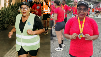 Aos 62 anos, ela decidiu bater o recorde de 15 km de corrida um ano após colocar um marca-passo