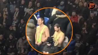Torcedores do Brugge foram ao estádio com o traje do personagem cômico Borat –