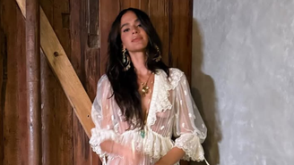 Bruna Marquezine usa boho chic de renda 