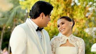João Lima e Rafaela Brilhante durante casamento