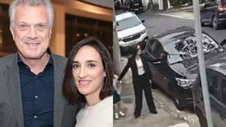 Pedro Bial e a esposa, Maria Prata