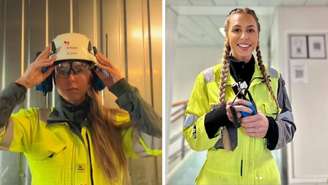 Amalie Lundstad, de 30 anos, trabalha há quatro anos em uma plataforma de petróleo no Mar do Norte