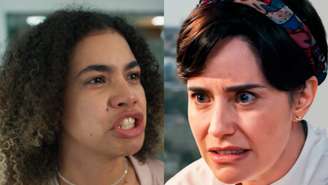 Joélly (Alana Cabral) e Samira (Fernanda Vasconcellos) de Três Graças (Reprodução/TV Globo)