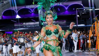 Virginia Fonseca desfila em ensaio técnico da Grande Rio