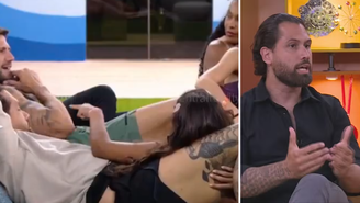 'BBB 26': Brigido fala sobre cena de Gabriela passando a mão em sua perna
