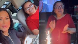 Gracyanne Barbosa e mãe de Belo