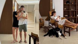 Camila Queiroz exibe novos registros da filha, Clara, e celebra primeiro mês