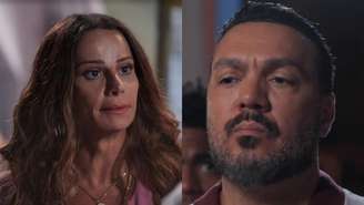 Consuelo (Viviane Araújo) e Misael (Belo) em Três Graças (Reprodução/TV Globo)