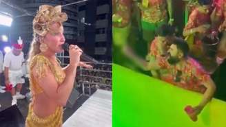 Claudia Leitte é atacada por folião em show (Reprodução/Instagram)