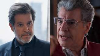 Ferette (Murilo Benício) e Téo Pereira (Paulo Betti) de Três Graças (Reprodução/TV Globo)