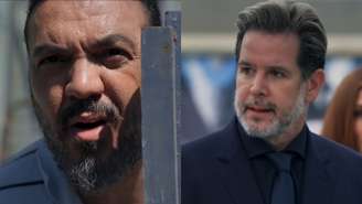 Misael (Belo) e Ferette (Murilo Benício) de Três Graças (Reprodução/TV Globo)