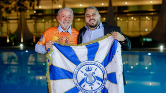 Lula recebeu em setembro o presidente da Acadêmicos de Niterói, Wallace Palhares, no Palácio da Alvorada