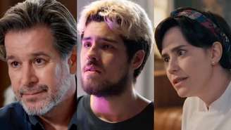 Ferette (Murilo Benício), Raul (Paulo Mendes) e Samira (Fernanda Vasconcellos) de Três Graças (Reprodução/TV Globo)