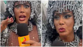 Madrinha do Vai-Vai explica queda na avenida no início do desfile