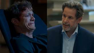 Leonardo (Pedro Novaes) e Ferette (Murilo Benício) de Três Graças (Reprodução/TV Globo)