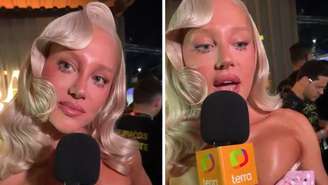 Malu Borges curte carnaval na Sapucaí