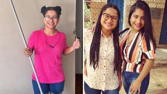 Mile, irmã gêmea, se fantasiou de Tia Milena