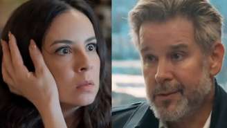 Zenilda (Andréia Horta) e Ferette (Murilo Benício) de Três Graças (Reprodução/TV Globo)