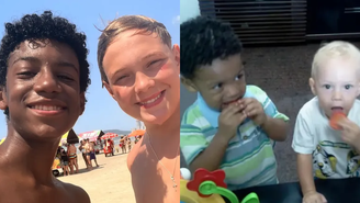 Enzo Ignácio e Davi Lucca atualmente e quando eram bebês